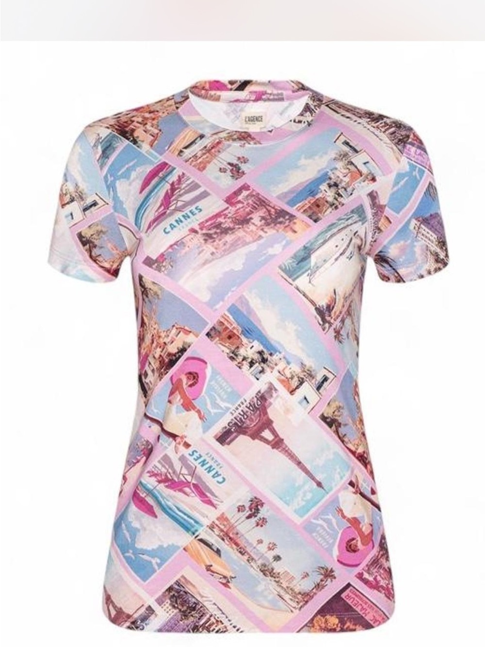 NWT, L'AGENCE Ressi Tee, size S, Multi-Print  Tee, current season, MSRP $115.00 - Picture 9 of 13